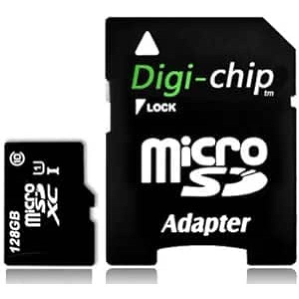 Digi-Chip 128GB Micro SD Memory Card for Nokia 1 Plus, Nokia 3.1A, 3.1X, 3.2, 4.2, 2.2, X71, Nokia 6.2, Nokia 7.2 Phones and Smartphones