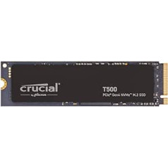 Crucial T500 500 GB PCIe Gen4 NVMe M.2 iekšējais spēļu SSD, līdz 7200 MB/s, saderīgs ar klēpjdatoru un galddatoru + 1 mēnesis Adobe CC Visas lietotnes — CT500T500SSD8