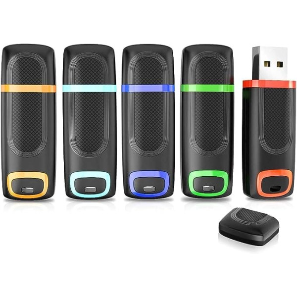 USB 3.0 zibatmiņas zibatmiņas 64 GB 5 daļiņu komplekts (krāsains), Vansuny ātrdarbīga USB 3.0 Memory Stick zibatmiņas diski Memory Stick ar LED displeju, vāciņu un virves cilpu personālajam datoram, galddatoram, klēpjdatoram, automašīnas