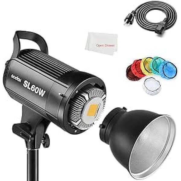 GODOX SL60W LED gaisma 5600K lieljaudas LED video gaisma ar Bowens turētāju fotostudijas fotografēšanai