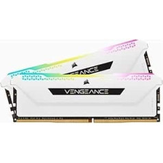 Corsair VENGEANCE RGB PRO SL 32GB (2x16GB) DDR4 3200 (PC4-25600) C16 1.35V galddatora atmiņa — balts