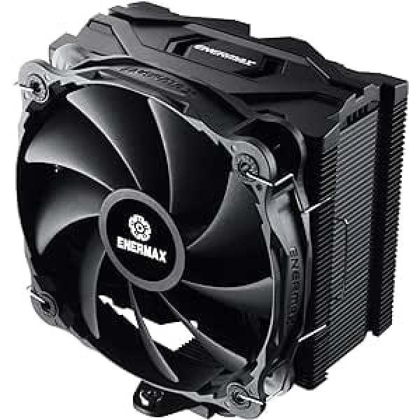 Enermax ETS-F40-FS Solid Black CPU dzesētājs + 200 W TDP priekš Intel/AMD Ryzen, 14 cm PWM augstspiediena klusais ventilators, ETS-F40-BK, melns