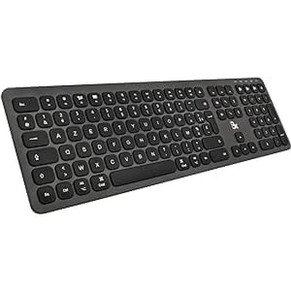 BlueElement tastatūra operētājsistēmai Mac — Bluetooth tastatūra operētājsistēmai Mac — Bezvadu uzlādējama — īpaši plāns alumīnija dizains — klusi taustiņi — 90 stundu darbības laiks — operētājsistēmai Mac un iPad 