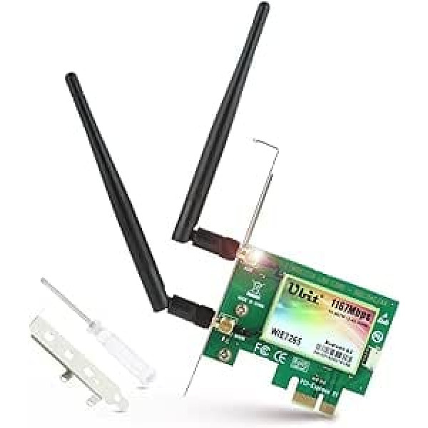 Ubit PCIE bezvadu WiFi tīkla kartes divjoslu gigabitu adapteris