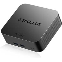 TECLAST Mini PC N20Pro, Intel Celeron N95, galddators 4096×2160@60Hz, 16GB DDR4 512GB PCIe SSD NVMe, 2500Mbps RJ45, USB3.2x2/HDMIx2/Type-C x1.2.4, dizains Ve+a Walla x1.2.4, Ve+a par.