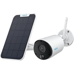 Reolink Argus Eco 2K āra novērošanas kamera ar saules paneli, bezvadu saules WiFi kamera ārpus telpām ar PIR un AI noteikšanu, 2,4 GHz Wi-Fi, IR nakts redzamība, laika intervāls, divvirzienu audio, pret laikapstākļiem