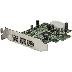 StarTech.com 3 ports 2b 1a zema profila 1394 PCI Express FireWire kartes adapteris