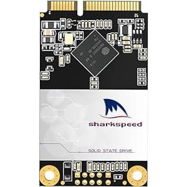 SSD mSATA 512 GB Sharkspeed Plus iekšējais Mini SATA SSD diskdzinis, 3D NAND cietā diska iekšējais augstas veiktspējas cietvielu disks mini personālajam datoram, piezīmjdatoriem, planšetdatoriem, personālajam datoram (512 GB mSATA)