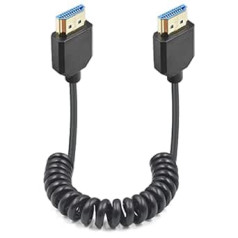 Duttek HDMI uz 2.1 HDMI tinuma kabelis 4 pēdas, HDMI 2.1 īpaši liels ātrums 48 Gbps, atbalsta 8K@60Hz, 4K@120Hz, saderīgs ar kameru, videokameru, monitoru, datoru un citiem