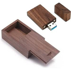 Memory Stick 32GB 16GB 8GB Wooden USB Flash Drive Memory Stick USB Drives 32GB Wooden USB Stick JBOS Thumb Drives Gig Stick 8GB 16GB Pen Drive for Fold Digital Data Storage Zip Drive Jump Drive Walnut + Box 64GB-3.0