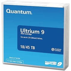 Quantum Ultrium LTO 9 datu kasetne 18 TB vietējā / 45 TB 2,5:1 kompresija, melna (MR-L9MQN-01)