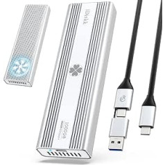 iDiskk 40Gbps 1TB M.2 NVMe SSD Professional lieljaudas USB-C alumīnija ārējais cietvielu cietais disks - līdz 3000MB/s, Thunderbolt 3 (40Gbps), USB-C (10Gbps), saderīgs ar