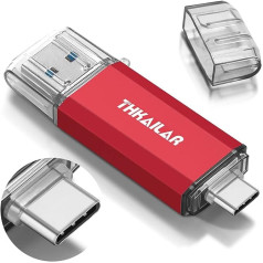 THKAILAR USB Stick 256 GB USB 3.0 Memory Stick Thumb Drive C ārējai datu glabāšanai, Pen Drive zibatmiņas disks Android tālruņiem / personālajam datoram / Galaxy / MacBook Pro (sarkans)