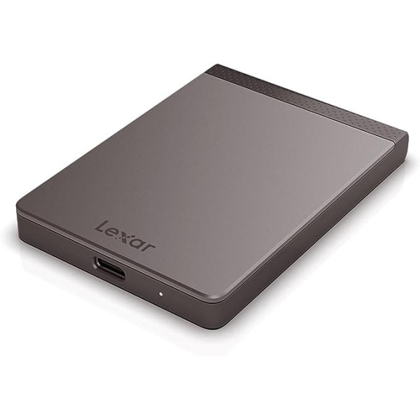 Lexar SL200 1 TB pārnēsājams SSD, ārējais SSD, cietvielu disks, līdz 550 MB/s lasīšanas, 400 MB/s rakstīšanas, C tipa USB (LSL200X001T-RNNNG)