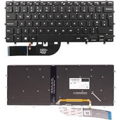 AJPARTS NEW DELL XPS 15 9550 15 7568 15 9570 15 9560 UK LAYOUT BACKLIT KEYBOARD QWERTY KEYBOARD WITH FRAME DP/N: 0VC22N VC22N