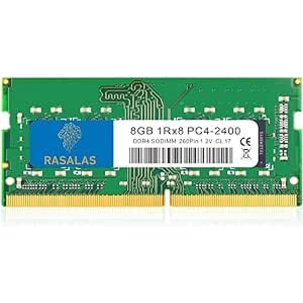 RASALAS 8GB DDR4 2400MHz (DDR4-2400) PC4-19200 (PC4-2400T) Non-ECC Unbuffered 1.2V CL17 1Rx8 Single Rank 260 Pin SODIMM Laptop Memory RAM Module Upgrade ..