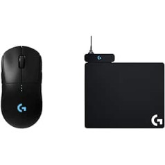 Logitech G PRO Wireless Gaming Mouse with Hero 25K DPI Sensor + G Powerplay Wireless Charging System