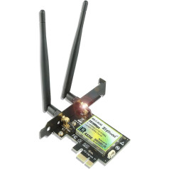 ZYT WLAN Karte PCIe WiFi 6 Bluetooth 5.2, Intel WiFi 6 AX200, Bis zu 2974Mbit/s PCIe WiFi 6 Karte, 5G/2.4G WLAN Netzwerkkart für PC Windows 11/10(64bit)