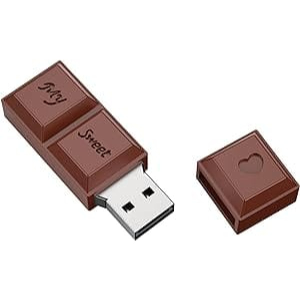 USB-Stick 64GB USB Flash Laufwerk Schokolade Braun Uflatek 64 GB Speicherstick e Karikatur USB 3.0 Memory Stick Neuheit Flash Drive Externe Datenspeicher für Geschenke