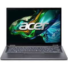 Acer Aspire 5 Spin (A5SP14-51MTN-75QM) kabriolets piezīmjdators | 14 collu WUXGA skārienjutīgs displejs | Intel Core i7-1355U | 16 GB RAM | 512 GB SSD | Intel Iris Xe Graphics | Windows 11 | QWERTZ tastatūra | Pelēks