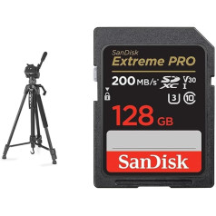 Hama Tripod Camera Action 153 3D & SanDisk Extreme PRO SDXC UHS-I memory card 128 GB