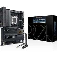 ASUS ProArt X670E-CREATOR WiFi mātesplates ligzda AMD AM5 (Ryzen 7000, ATX, PCIe 5.0, DDR5 atmiņa, 2x USB 4, WiFi 6E, 4x M.2, USB 3.2 Gen2x2, satura izveide)