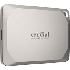 Crucial X9 Pro operētājsistēmai Mac 1 TB ārējais SSD cietais disks, lasīšanas/rakstīšanas ātrums līdz 1050 MB/s, gatavs darbam ar Mac, iekļauts Mylio Photos+, USB-C 3.2 portatīvais cietvielu disks — CT1000X9PROMACSSD9B02