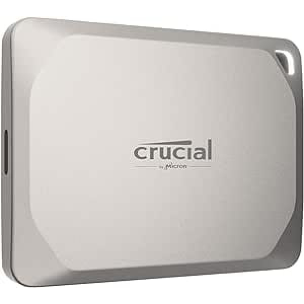 Crucial X9 Pro operētājsistēmai Mac 1 TB ārējais SSD cietais disks, lasīšanas/rakstīšanas ātrums līdz 1050 MB/s, gatavs darbam ar Mac, iekļauts Mylio Photos+, USB-C 3.2 portatīvais cietvielu disks — CT1000X9PROMACSSD9B02