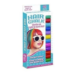 The Pencil Grip Hair Stix TPG-683 Hair Chalk 12 Colours