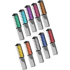 Bocotoer Hair Chalk Comb Chalk Unique Temporary Washable Instant Hair Colour Hair Colorations Pack of 10