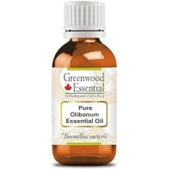 Greenwood Essential Natural Olibanum ēteriskā eļļa (Boswellia Carterii) 100% dabīga, tīra, terapeitiskas kvalitātes tvaika destilēta ķermeņa kopšanai 15 ml (0,50 oz)