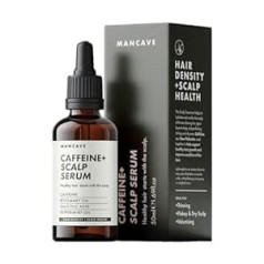 ‎Mancave ManCave Caffeine+ galvas ādas serums 50 ml vīriešiem baro ar kofeīnu, rozmarīna eļļu un salicilskābi. Noloba sausu, zvīņojošu, niezošu galvas ādu. Dabisks sastāvs