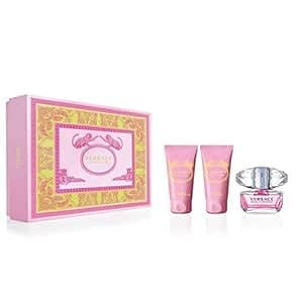 Versace Bright Crystal tualetes ūdens izsmidzināmais komplekts 3 gabali - 50 ml