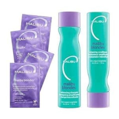 Malibu C Blondes Wellness Kollektion (шампунь 266 мл + кондиционер 266 мл + Wellness Remedy Maske 4 x 5 г), 100 % ВЕГАН