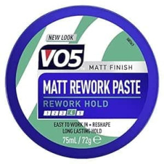 Alberto Vo5 VO5 Matt Rework Matt Finish Hair Paste for Dry and Moist Hair, 6 x 75 ml