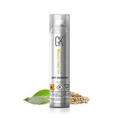 Gk Hair Global Keratin Безводный сухой шампунь без остатков (7 жидких унций / 332 мл) для тонких, жирных и всех типов волос — удаляет перхоть, перхоть и и