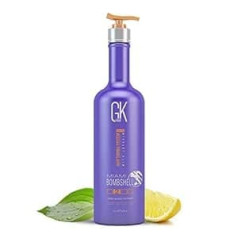 Gk Hair Global Keratin Miami Bombshell Purple Treatment (24 fl oz / 710 ml) Pieradināti blondi mati, gludi profesionāli rezultāti, novērš dzelteno-oranžu-misiņa toņus