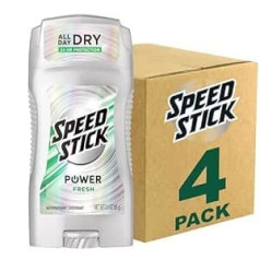 Speed Stick vīriešu dezodorants svaigs, 3 unces, iepakojumā 4 gab