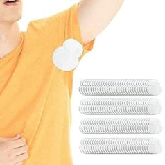 ‎Bluejanyee 100 Pads Forearm Sweat Pads Summer Antiperspirant Patch White 13.5 x 12 cm Non-Woven Unflavoured Sweat-Absorbing Patch for Men and Women