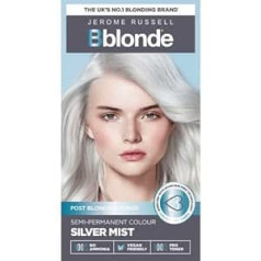 Jerome Russell Bblonde Jerome Russell Blonde Silver Mist Post Blonding Toner — daļēji pastāvīgs matu krāsošanas komplekts iepriekš apgaismotiem un blondiem matiem ar Brazīlijas riekstu eļļu, bez amonjaka un vegāniem