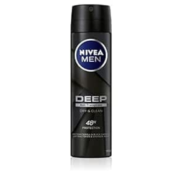 Nivea Men Dezodorants Spray, Vīriešiem, Pretsviedru aizsardzība, Iepakojumā 6 (6 x 150 ml)