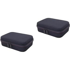 Popetpop Pack of 2 Portable Storage Bag Trimmer Rokassoma vīriešiem Šķēres Aplauzums Organizer Soma Pārnēsāšanas soma skuvekļa matu trimmeram EVA soma veidojoša čemodāna mugursoma