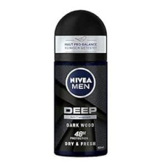 Nivea Men Deep Antiperspirant, Dry & Fresh 48h aizsardzība, 4 iepakojumā (4 x 50 ml)