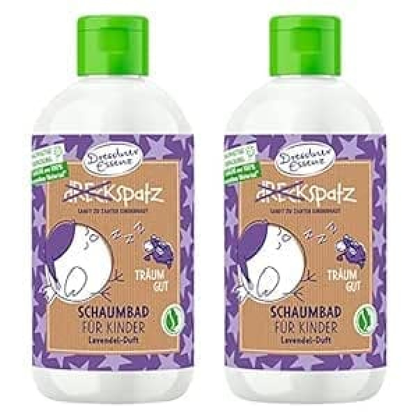 Dresdner Essenz Dreckspatz Bubble Bath Dream Well Lavender Fragrance 2 x 300 ml Bath Additive Vegan Pack of 2