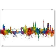 artboxONE Akrila stikls Attēls 90 x 60 cm Pilsētas Ķelne Ķelne Vācija Skyline 2