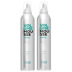 Dusy Style Volume Mousse Strong 400 ml putas veidojošas putas matu putas (2 iepakojumā)