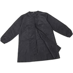 ‎Doitool Iepakojumā ir 3 vīriešu halāti Priekšauti vīriešiem Frizieris Darba jakas vīriešiem Kamēr jaka Salons Kleita Spa Apģērba veidlapas izlaidums Melns halāts Darba apģērbs Miss Coat