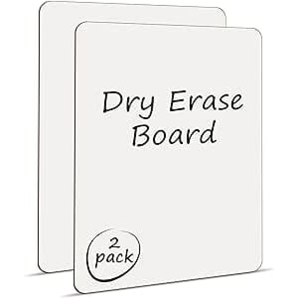 SINDO 32 Stück trocken abwischbares Klēpjdators 22,9 x 30,5 cm, divkāršs, Mini-Whiteboard für Zuhause, Büro, Klassenzimmer, ideales trocken abwischbares Board für Kinder (Set mit 2 Boards)