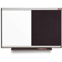 Nobo Prestige Kombitafel (Whiteboard/Schaumstoff-Pinnwand, 60 x 90 cm)