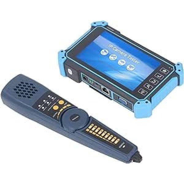 IP-Kameratester, CCTV-Tester 100–240 VAC, Multifunktional mit Leitungsfinder für AHD CVI TVI-Kameras (EU-Stecker)